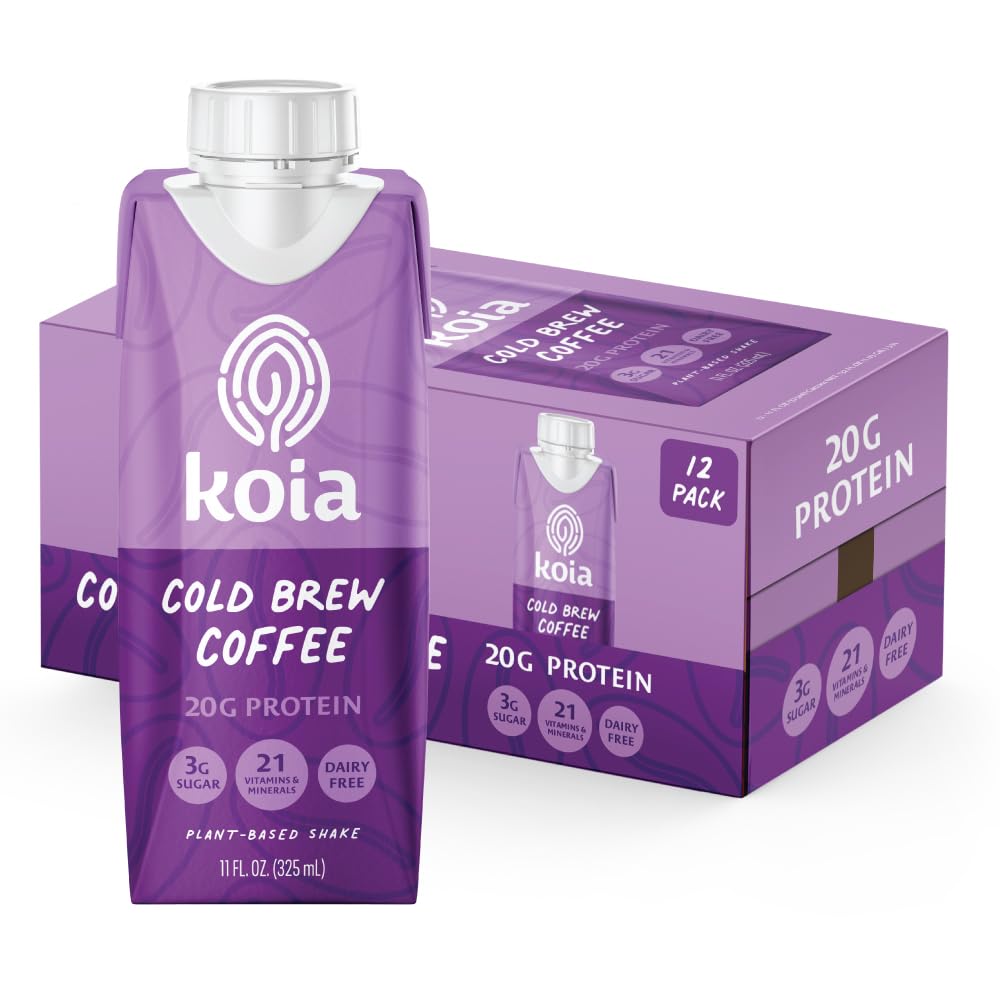 Amazon.com : Koia Plant Based Protein Shake, Cold Brew Coffee, 20g